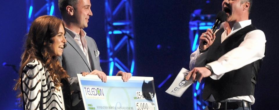 Remise d'un don de 5 000 $ au TéléDON par Probaclac